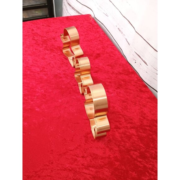 Set Of 3 Nesting Gingerbread Man Copper Cookie Cutters For Baking & Crafting - Picture 3 of 6